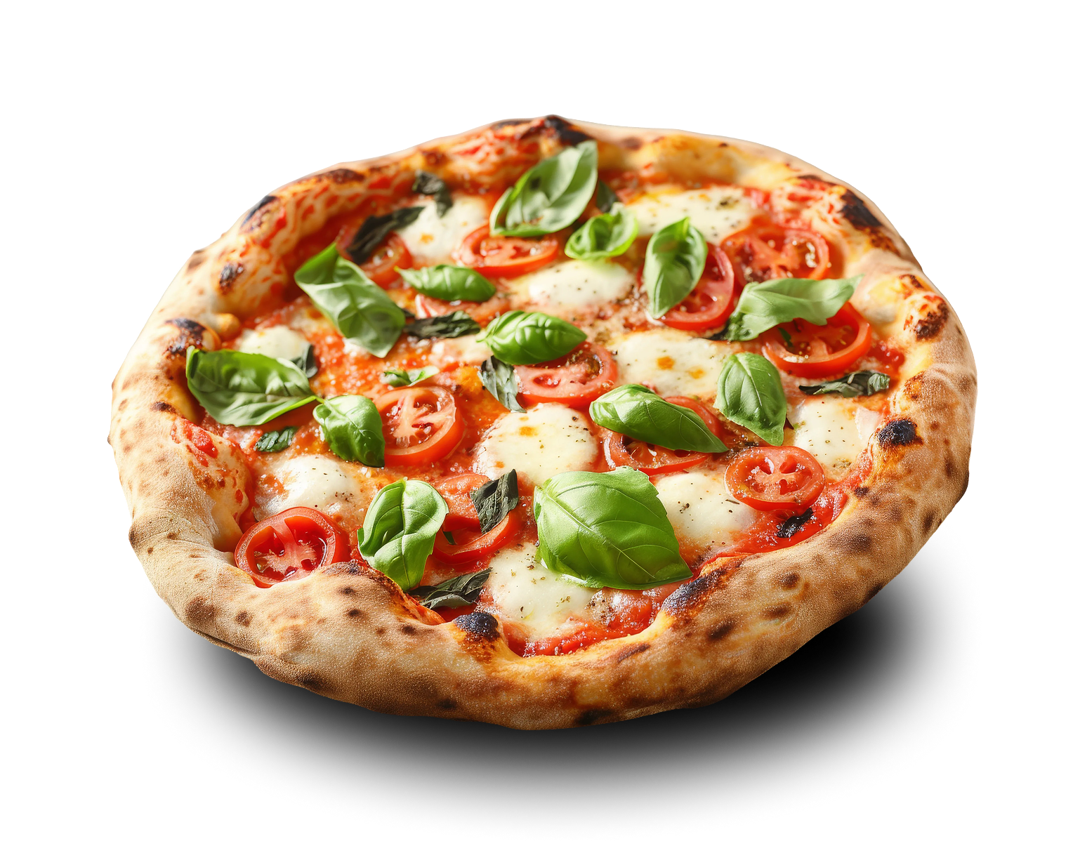 Pizza fra&icirc;che avec tomates, mozzarella et basilic