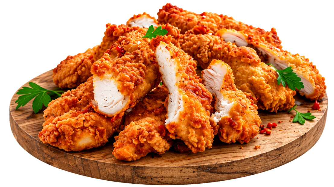 Poulet croustillant tex-mex servi dans un seau